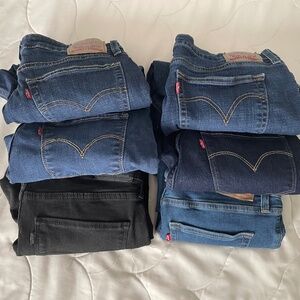LEVI'S Women's 6 PAIRS!  LOT sizes 30, 31, 32